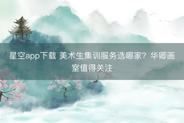 星空app下载 美术生集训服务选哪家？华卿画室值得关注