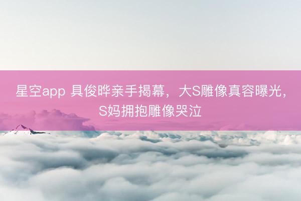 星空app 具俊晔亲手揭幕，大S雕像真容曝光，S妈拥抱雕像哭泣