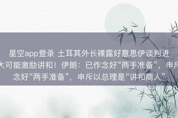 星空app登录 土耳其外长裸露好意思伊谈判进展，告戒谈判规模扩大可能激励讲和！伊朗：已作念好“两手准备”，申斥以总理是“讲和商人”