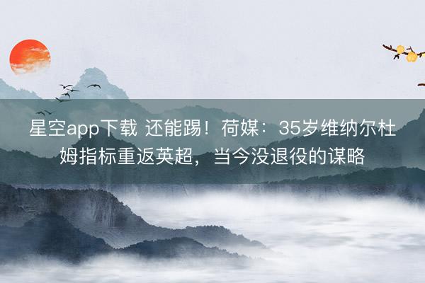 星空app下载 还能踢！荷媒：35岁维纳尔杜姆指标重返英超，当今没退役的谋略