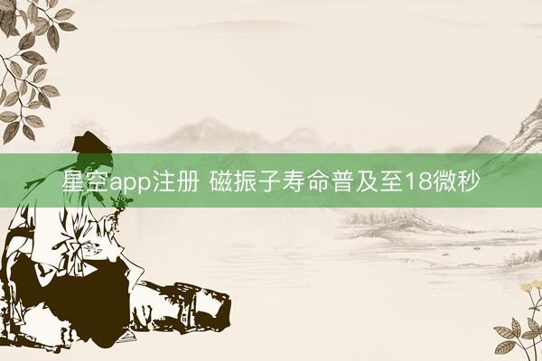 星空app注册 磁振子寿命普及至18微秒