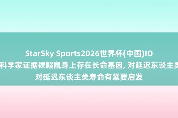 StarSky Sports2026世界杯(中国)IOS/安卓官方下载 科学家证据裸鼹鼠身上存在长命基因, 对延迟东谈主类寿命有紧要启发