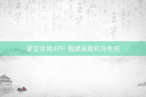 星空体育APP 福建装载机充电桩