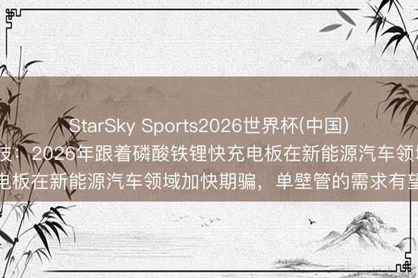 StarSky Sports2026世界杯(中国)IOS/安卓官方下载 天奈科技：2026年跟着磷酸铁锂快充电板在新能源汽车领域加快期骗，单壁管的需求有望随之增长