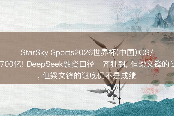 StarSky Sports2026世界杯(中国)IOS/安卓官方下载 700亿! DeepSeek融资口径一齐狂飙， 但梁文锋的谜底仍不是成绩