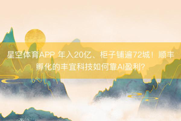 星空体育APP 年入20亿、柜子铺遍72城！顺丰孵化的丰宜科技如何靠AI盈利？